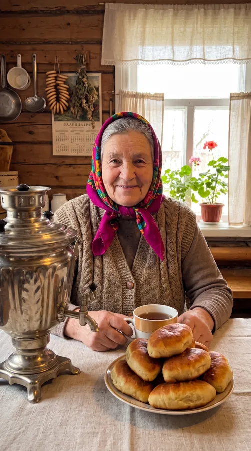 Исходное фото: бабушка зовёт в гости